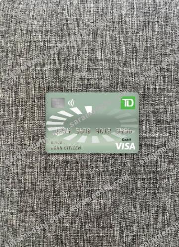 Canada TD visa debit card photolook front